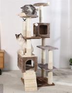 🐱 59-inch hyabi cat tree cat tower: pet furniture with grab pole, cat activity tower and game house logo