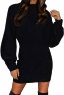 stylish and comfy ribbed sweater dress for women: exlura mock neck bodycon mini dress логотип