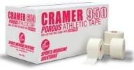 🏋️ cramer 950 premium white athletic tape for ankle, wrist, and injury taping – protection & fast healing | athletic training supplies – bulk case of at tape in white логотип