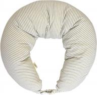 удобная и универсальная подушка для кормления для будущих и новых мам - подушка для беременных dordor & gorgor, серые полоски. логотип