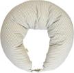 comfortable & versatile nursing pillow for expecting and new mothers - dordor & gorgor pregnancy pillow, grey stripes logo