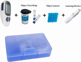 img 1 attached to Denshine Digital Glucometer Kit: Accurately Monitor Blood Glucose Levels With 50 Free Test Strips And Lancets