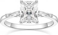 captivating radiant cut engagement ring: tigrade 3ct cz promise anniversary ring for women in size 3-12.5 logo