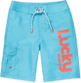 img 4 attached to 🩳 Lucky Brand Boys' Bachelor Button Trunks for Swimming Attire