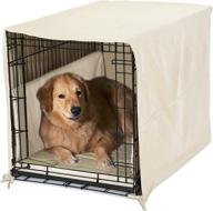 enhanced pet dreams 3 piece crate bedding set: eco-friendly non-toxic crate cover, pad, and bumper for single door wire dog kennels logo