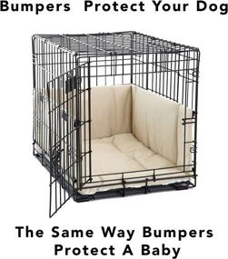 img 2 attached to Enhanced Pet Dreams 3 Piece Crate Bedding Set: Eco-Friendly Non-Toxic Crate Cover, Pad, and Bumper for Single Door Wire Dog Kennels