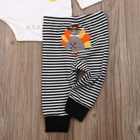 img 1 attached to Newborn Baby Boy/Girl Thanksgiving Outfit - Long Sleeve Romper, T-Shirt & Pants Set!