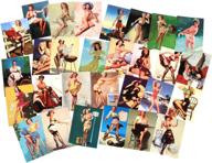 🔥 100-piece pinup girls stickers for men - sexy decals with vintage retro pin-up art and variety pack - vinyl bulk stickers логотип