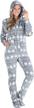 stay cozy and stylish: sleepytimepjs women's fleece hooded footed onesie pajama logo