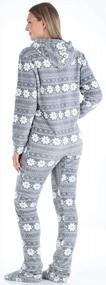 img 3 attached to Stay Cozy And Stylish: SleepytimePJs Women'S Fleece Hooded Footed Onesie Pajama
