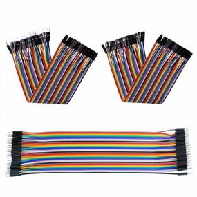 img 4 attached to Complete Wiring Solution For Arduino & Raspberry Pi: DIYmall 120Pcs 20Cm Dupont Wire Ribbon Cables Kit With Male To Female, Male To Male & Female To Female Breadboard Jumper Wires