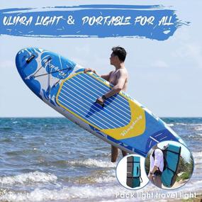 img 2 attached to Inflatable Stand Up Paddle Board For Youth & Adult | Durable SUP Accessories, Portable Carry Bag, Non-Slip Deck, Leash, Paddle And Pump | Kingdely
