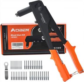 img 4 attached to AOBEN Professional Rivet Gun Kit - 200-Piece Metal Rivets, Single Hand Manual Tool For Automotive, Railway, Furniture & Instrument