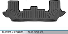 img 2 attached to 🚗 SMARTLINER All Weather Custom Fit Floor Mats 3rd Row Liner Black for Ford Explorer (2020-2023) - Compatible with 2nd Row Bench Seats