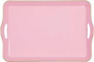 17" x 11.8" maoname melamine serving tray - pink modern decorative rectangular plastic ottoman tray for coffee table, bedroom & living room logo