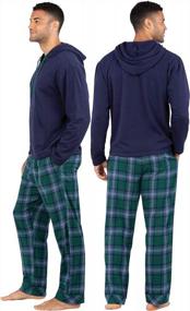 img 3 attached to Men'S Flannel Pajama Set With Hoodie Top From PajamaGram - Perfect Pajamas For Men