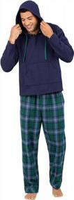 img 2 attached to Men'S Flannel Pajama Set With Hoodie Top From PajamaGram - Perfect Pajamas For Men