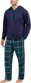 img 4 attached to Men'S Flannel Pajama Set With Hoodie Top From PajamaGram - Perfect Pajamas For Men