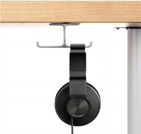 img 4 attached to 6amLifestyle Headphone Hanger Stand Under Desk: Patented Aluminum Hook Holder for PC Gaming DJ Headphones - Gray GY701