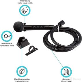 img 3 attached to 🚿 Dura Faucet DF-SA130-BK RV Shower Head and Hose Kit - Water-Saving Trickle Switch (Black): Economical and Efficient