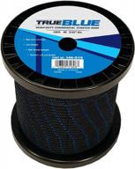 starter rope 5/32" diameter 100' length - stretch cord for leaf blower, weed eater, tiller, weed cutter, drag harrow pull cord replacement - stens 146-919 black rope logo