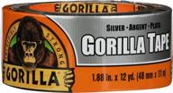 gorilla silver duct tape - 1.88 inches x 12 yards - silver - single pack logo