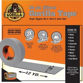 img 3 attached to Gorilla Silver Duct Tape - 1.88 Inches X 12 Yards - Silver - Single Pack