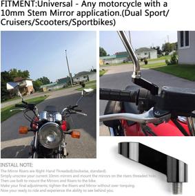 img 2 attached to 🏍️ Areyourshop Motorcycle Handlebar Mirror Riser Extender Adapter 10mm M10 Black