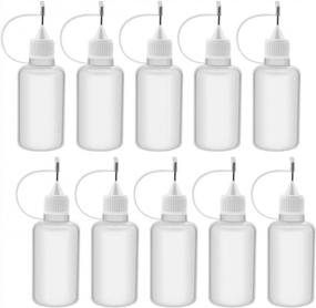 img 4 attached to 🧪 10 Pcs Needle Tip Glue Bottle Applicator - 1 Ounce/30ml Precision Needle Bottle for Liquids and DIY Quilling (Pack of 10)