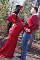 img 1 attached to Capture Forever: JustVH Fitted Cross-Front Maternity Gown For Stunning Photoshoots review by Theresa Kirkland