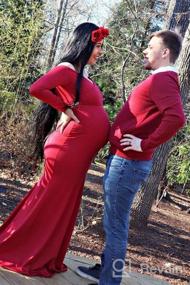 img 8 attached to Capture Forever: облегающее платье для беременных JustVH с перекрестным вырезом для потрясающих фотосессий