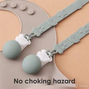 img 2 attached to 👶 Baby Silicone Pacifier Clip Set of 2: BPA-Free Teether Strap with One-Piece Binky Holder - Sage, for Boys and Girls