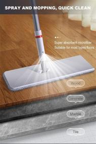 img 3 attached to 🧹 Microfiber Spray Mop: Lightweight Floor Cleaning Solution with Hidden Water Bottle - Ideal for Hardwood, Wood, Tile, and Vinyl - Includes 2 Washable Refills from TOPOTO