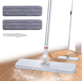 img 4 attached to 🧹 Microfiber Spray Mop: Lightweight Floor Cleaning Solution with Hidden Water Bottle - Ideal for Hardwood, Wood, Tile, and Vinyl - Includes 2 Washable Refills from TOPOTO