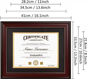 img 1 attached to CPA License Frame, Mahogany With Gold Beads - Pack Of 2 | 8.5X11 Diploma And 11X14 Document UV Protection Acrylic Display Frames