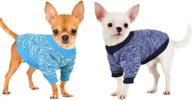 🐶 2-pack chihuahua dog sweaters for small dogs girls boys xxs~s - winter fleece warm puppy sweater yorkie teacup extra small dog outfit - doggie cat clothing (xx-small) логотип