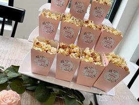 img 5 attached to Pack Of 36 Open-Top Light Blue Popcorn Boxes - Ideal For Parties, Weddings, And Baby Showers - Sturdy Cardboard Candy Containers - Perfect For Dessert Tables And Popcorn Favors