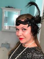 картинка 1 прикреплена к отзыву 1920S Flapper Headband Peacock Feather Gatsby Accessories For Women Sequined Showgirl Headpiece от Marvin Breezy