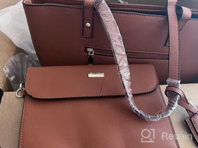 img 8 attached to 👜 4pcs Set of Women's Fashion Handbags Wallet Tote Bag Shoulder Bag Top Handle Satchel Purse