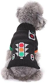 img 4 attached to Tangpan Black Street-Lamp Print Pet Dog Turtleneck Sweater Apparel(XL)