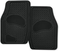 🚗 enhance your vehicle's interior with kraco r2102blk black premium rubber mat - 2 piece logo