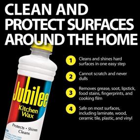 img 2 attached to 🧼 Jubilee Kitchen Wax (2-Pack) – Enhance & Protect Surfaces with Easy-to-Use Liquid Furniture Polish! Ideal for Countertops, Sinks, Tables, Chairs, Tiles & More (524815PK2)