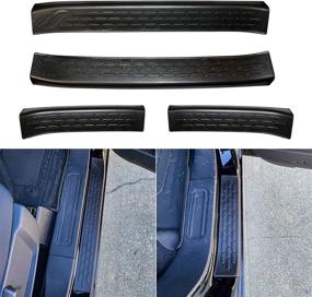 img 4 attached to 🚪 Premium Black Door Sill Guards Kit for Ford Bronco 4-Door - Bestao: High-Quality Protector Set