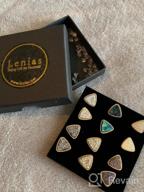 img 1 attached to 💎 Dazzle in Style: Lenias 6 Pairs Druzy Crystal Stud Earrings – Exquisite Round Triangle Cute Studs Jewelry Set for Women, Men & Girls review by Pamela Johnson