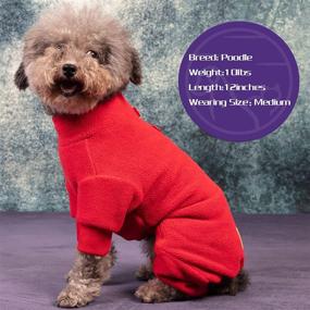 img 2 attached to 🐶 cyeollo Dog Pajamas: Stylish Red Fleece Jumpsuits for Small Dogs