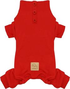 img 4 attached to 🐶 cyeollo Dog Pajamas: Stylish Red Fleece Jumpsuits for Small Dogs