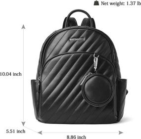 img 2 attached to 👜 BOSTANTEN Genuine Leather Women's Fashion Handbags & Wallets - Trendy Backpacks