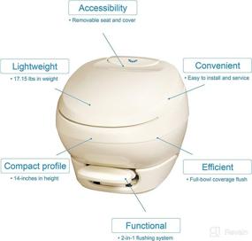 img 1 attached to 🚽 Thetford 31119 Aqua-Magic Bravura RV Toilet Pedal Flush | Low Profile | Parchment - Premium Quality