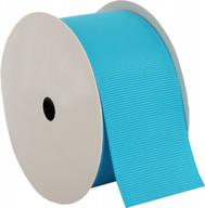 10yd grosgrain ribbon roll - 1 1/2" aqua solid colors ribbed pattern for bows, decorations & more by threadart logo