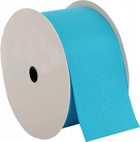 img 4 attached to 10Yd Grosgrain Ribbon Roll - 1 1/2" Aqua Solid Colors Ribbed Pattern For Bows, Decorations & More By Threadart